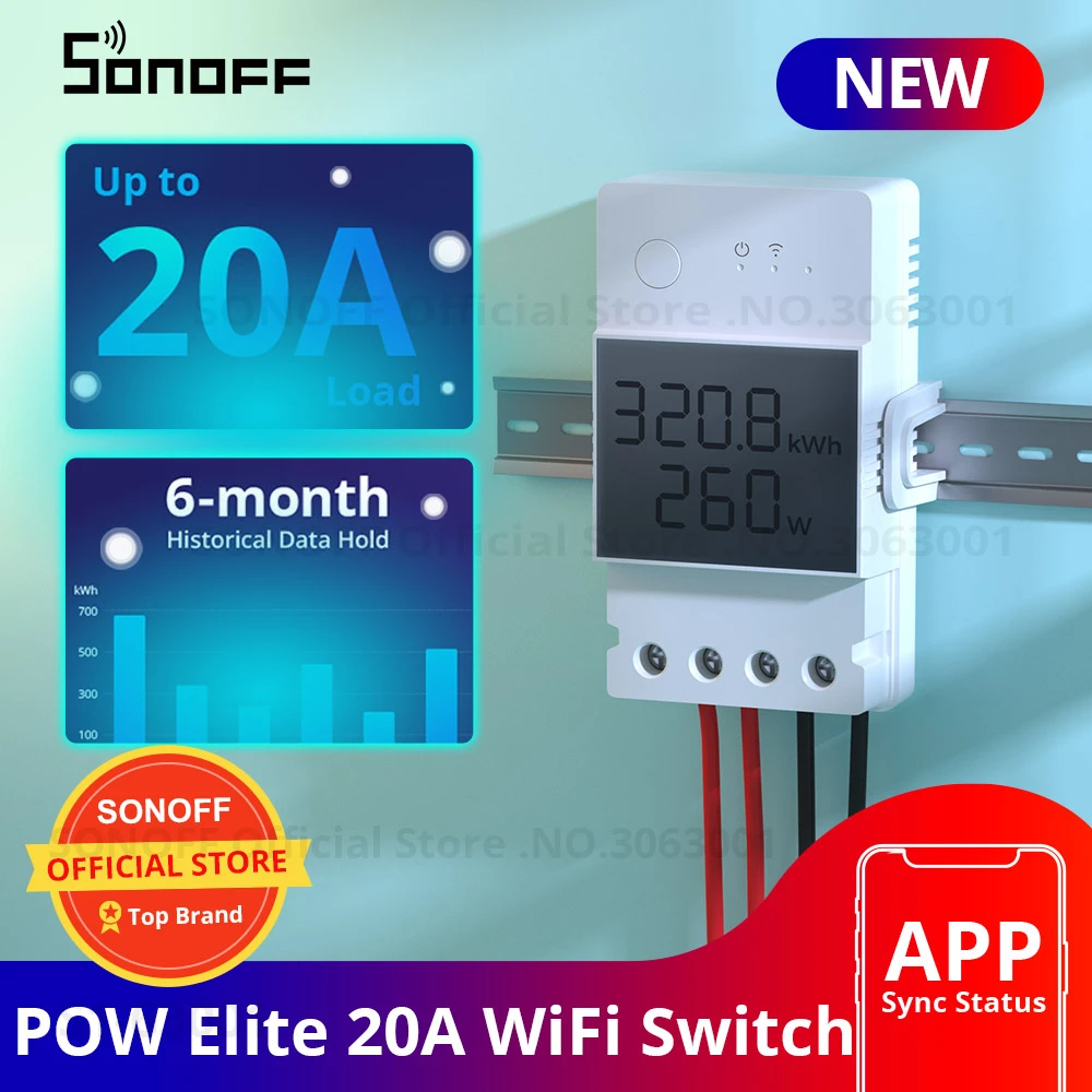 Sonoff Pow R2 Wifi Switch With Power Consumption Measurement Wifi Power