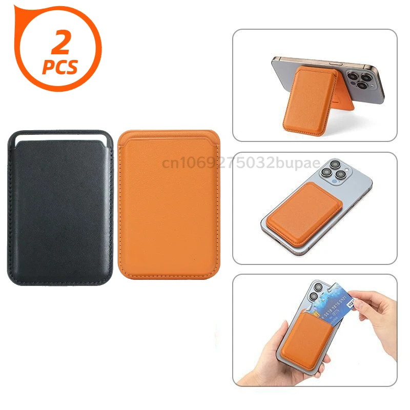 Magnetic Leather Wallet Phone Card Holder - Portable Popsockets Magsafe Edition