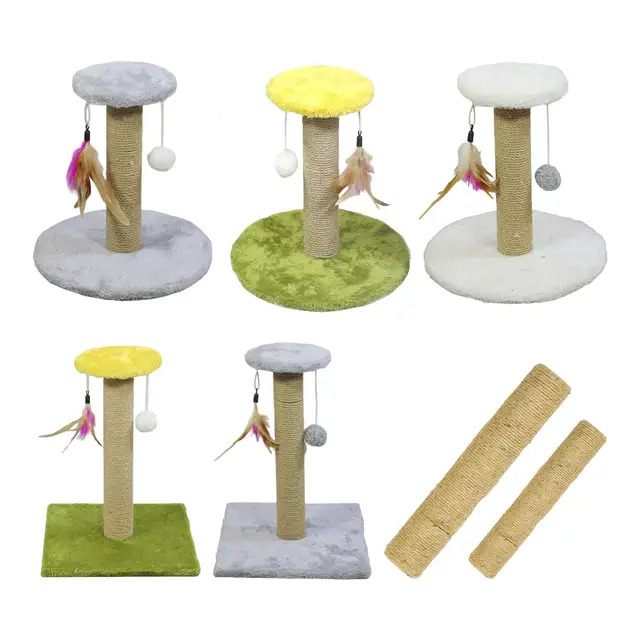 Cat Scratching Post Premium Sisal Rope Scratcher Scratch Post Protecting Your Furniture Durable Climbing for Small Cats Kittens Cat Scratching Post Premium Sisal Rope Scratcher Scratch Post Protecting Your Furniture Durable Climbing for Small Cats Kittens