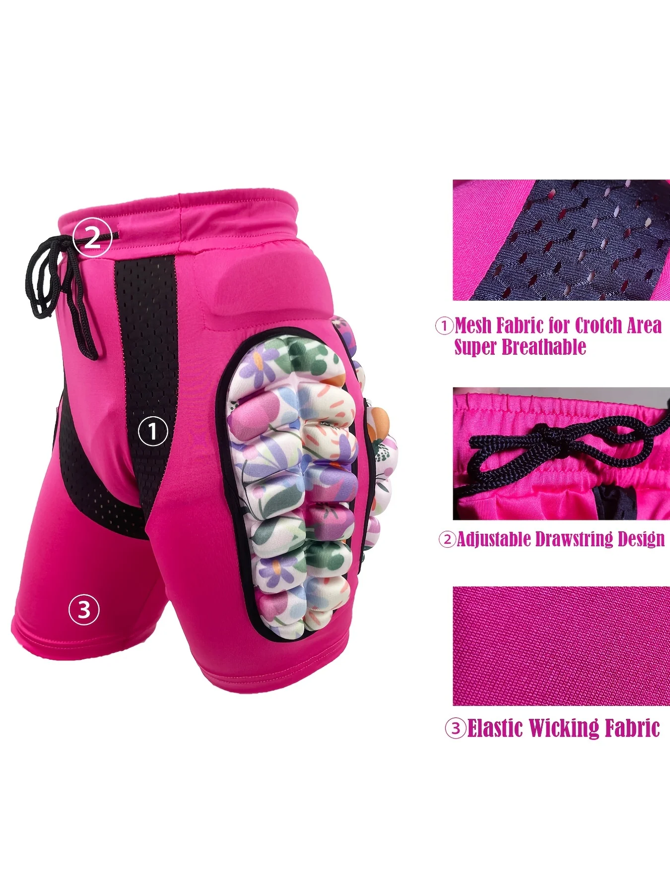 AVIVOR Protective Padded Shorts Snowboard Skate Ski Rollerskates 3D Protection for Hip Butt and Tailbone Protective shorts