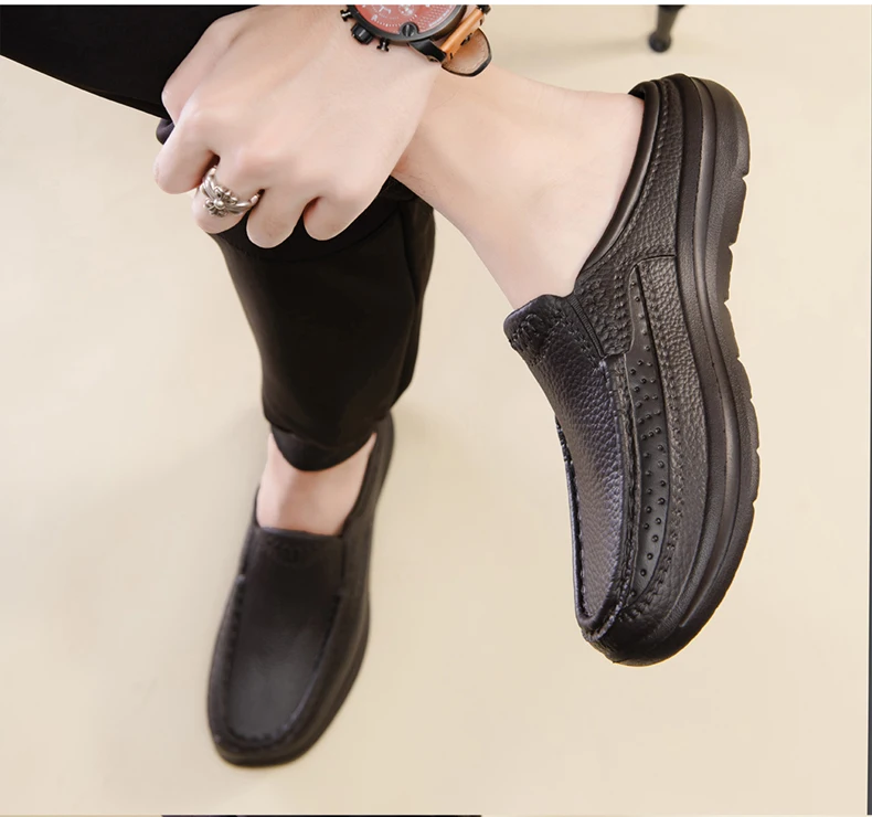 Summer Men Chef Shoes Anti Slip and Oil Proof Men's Work Shoes EVA Lazy Slippers Casual Trendy Slipper Fashion Garden Shoes
