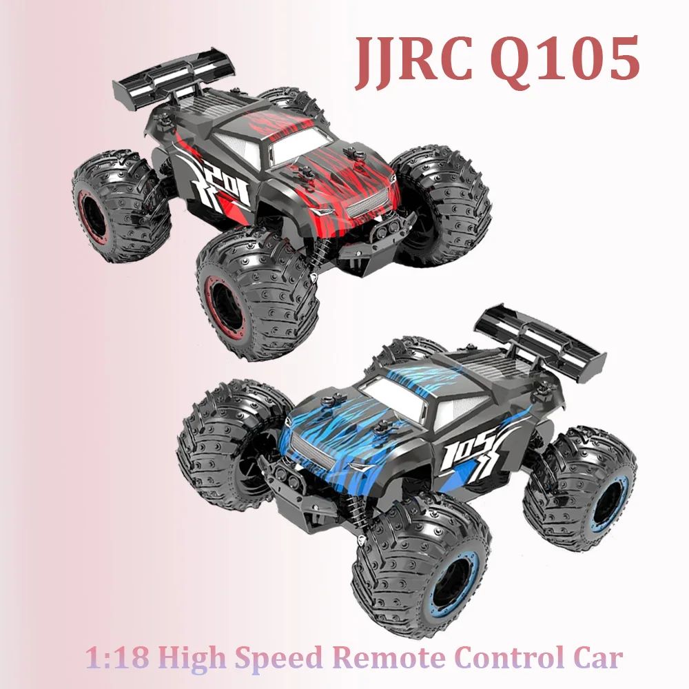 

JJRC Q105 RC Car 1:18 Big Wheel Monster 2WD RC Truck 2.4GHz All Terrain Off Road 20KM/H High Speed RC Racing Car RTR for Kids