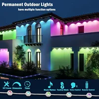 100FT 60 LEDs Permanent Outdoor Lights Smart RGBIC Eaves LED Lights Festival Flashing Lighting Fairy String  Holiday Lighting - Image 2