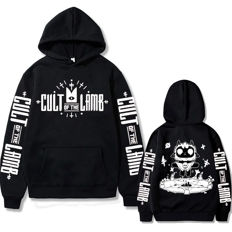 

Anime Cartoon Game Cult of The Lamb Print Hoodie Tops Funny Men Women Fashion Casual Sweatshirt Pullovers Mens Oversized Hoodies
