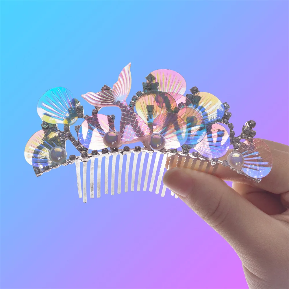 Mermaid Diamond Crown Princess Hairpin Hair Accessories