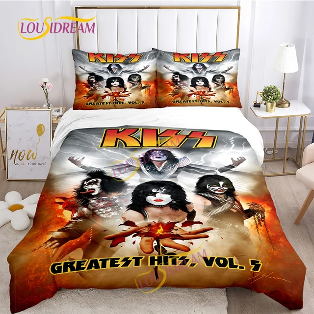Rock Kiss Metal Band 3D Printed Duvet Cover Set Twin Full Queen King Size  Bedding Set Bed Linens Bedclothes for Young - AliExpress