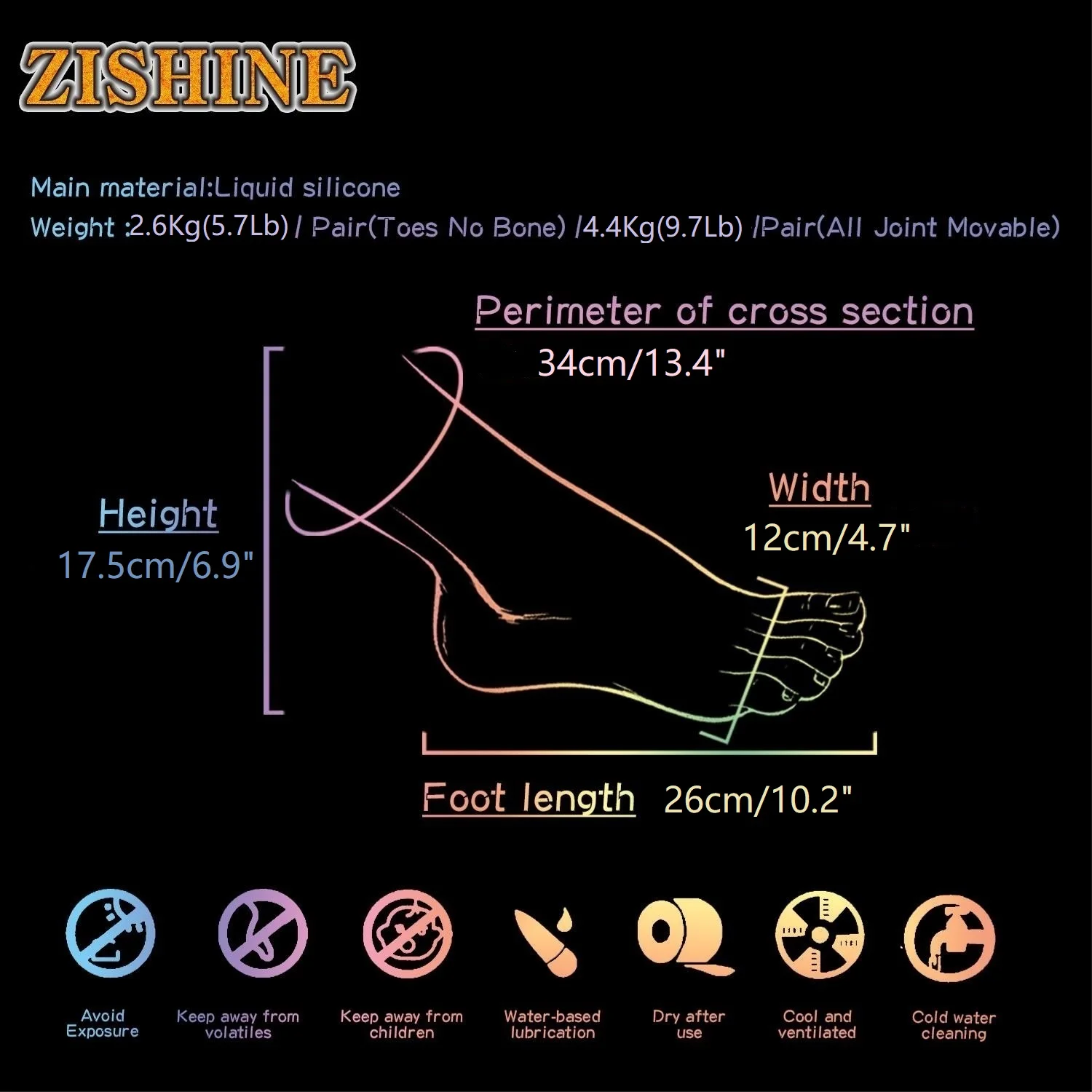 Female Silicone Foot Model Lifelike Nail Practice Mannequin Feet Fetish For Shoes Socks Jewelry Display Popular Design ZH5000