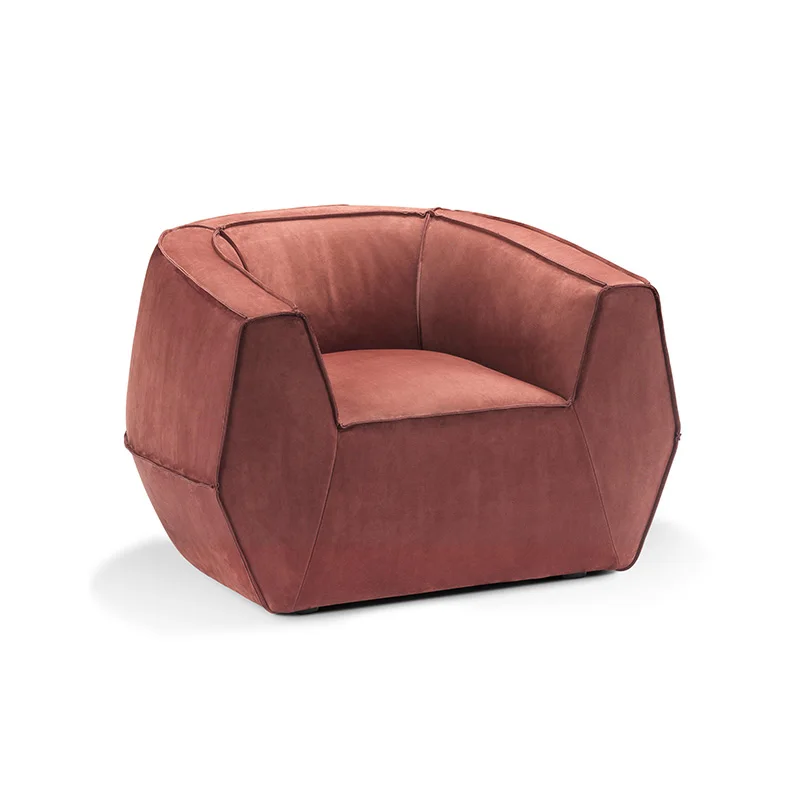 

Italian light luxury hotel club high-end sofa chair villa living room leisure single chair minimalist chair