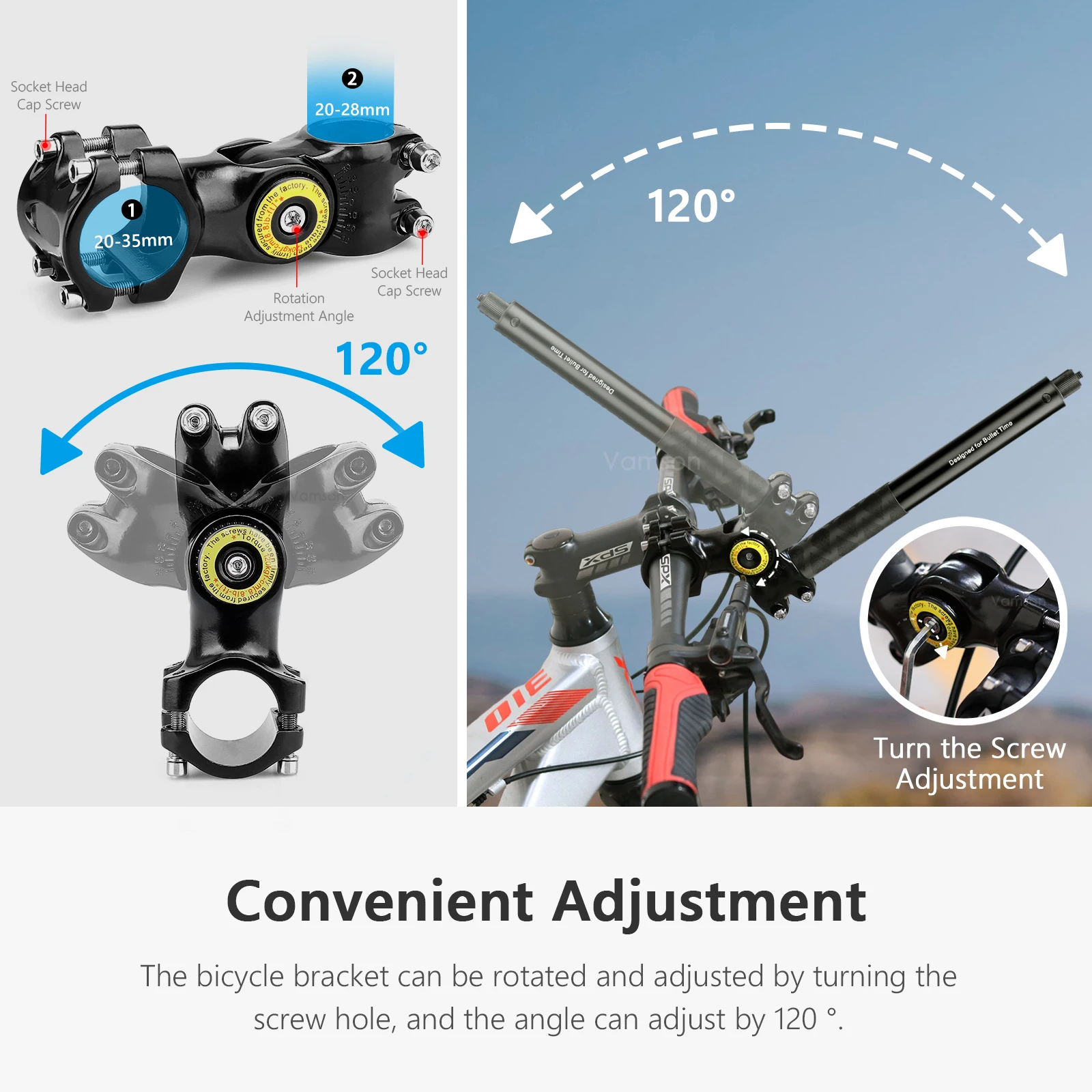 Vamson-montagem do Guiador para Motocicletas e Bicicletas Insta 360x3 One x2 Monopé Invisível Acessórios para Câmera go Pro - Image 5