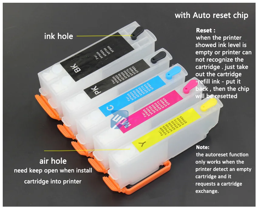 273 273XL 26xl Refillable Ink Cartridge 5PCS for epson XP-520 XP-600 XP-610 XP-620 XP-700 XP-800 XP-810 XP-820 ink cartridge inkjet ink cartridge