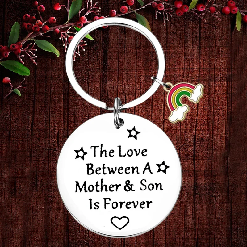 

Charm Angel Wing The Love Between Mother&Son Is Forever Keychain Pendant Mom Mother's Day Birthday Key Chain Keyring