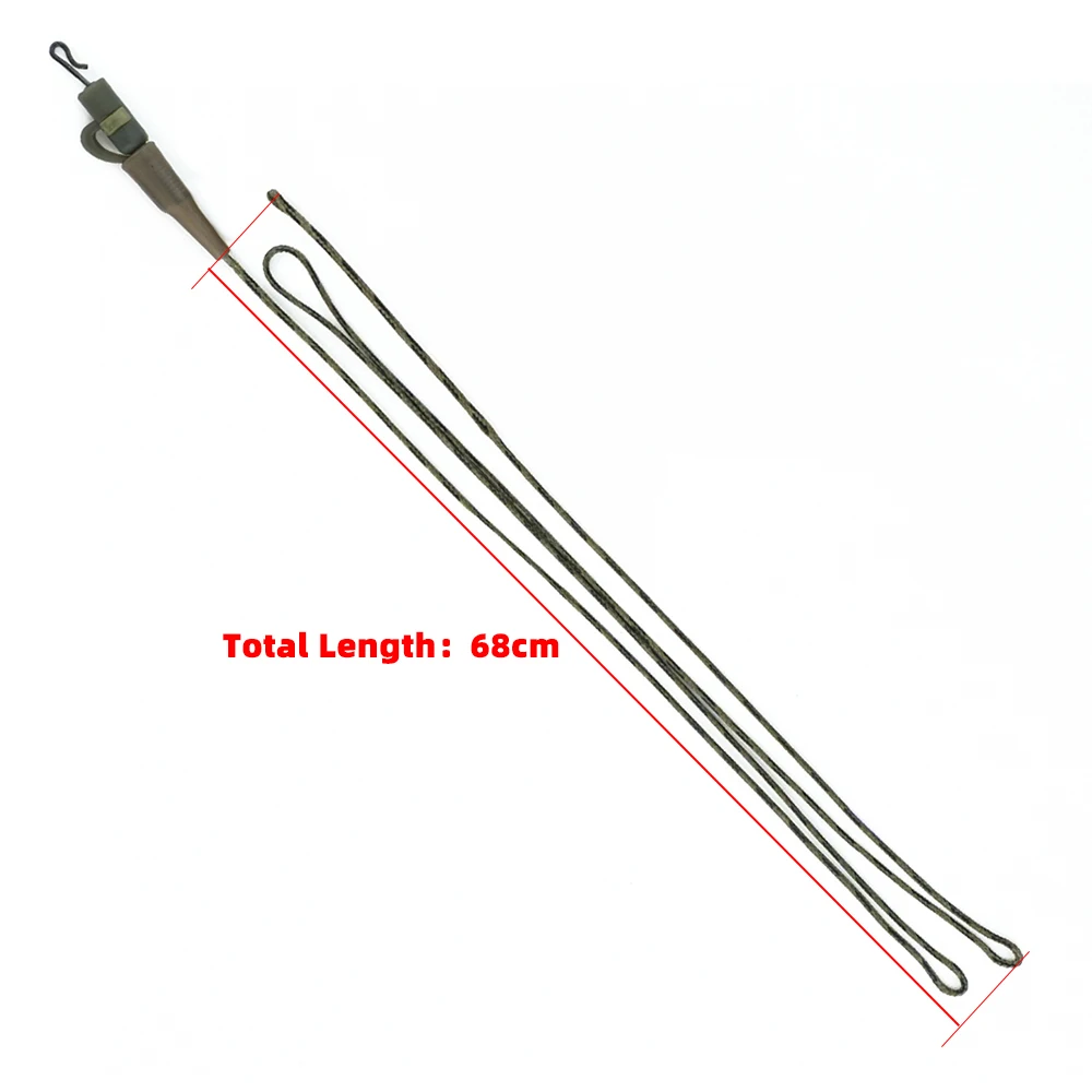 Hirisi 3pcs Carp Fishing Lead Core Line Helicopter Rigs Fishing Tackle Line Hair Rig Lead Clip Swivel Connector Accessories