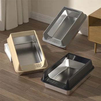 Stainless Steel Cat Litter Box 1