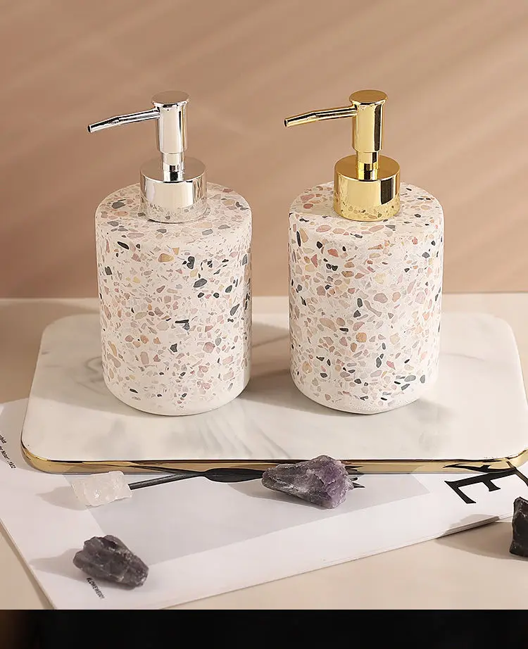 Description Picture 6 of itemNordic Ceramic Lotion Bottle Shower Gel Dispenser Hand Sanitizer Liquid Soap Dispenser Bottling Bottle Bathroom Accessories