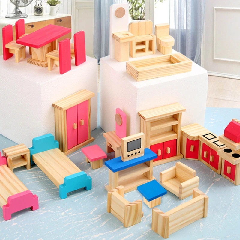 Spilay Casa De Muñecas En Miniatura Con Muebles De Madera, Kits De Casa De Muñecas De Bricolaje, Modelo De Castillo Grande Más LED Y Caja De Música, Escala 1