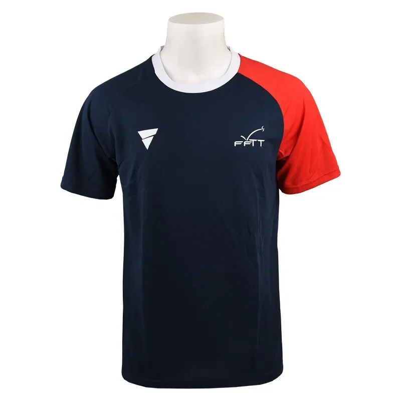 Victas France National Team Table Tennis Clothes Sportswear Short Sleeve Ping Pong T-shirt Sport Jerseys 83117