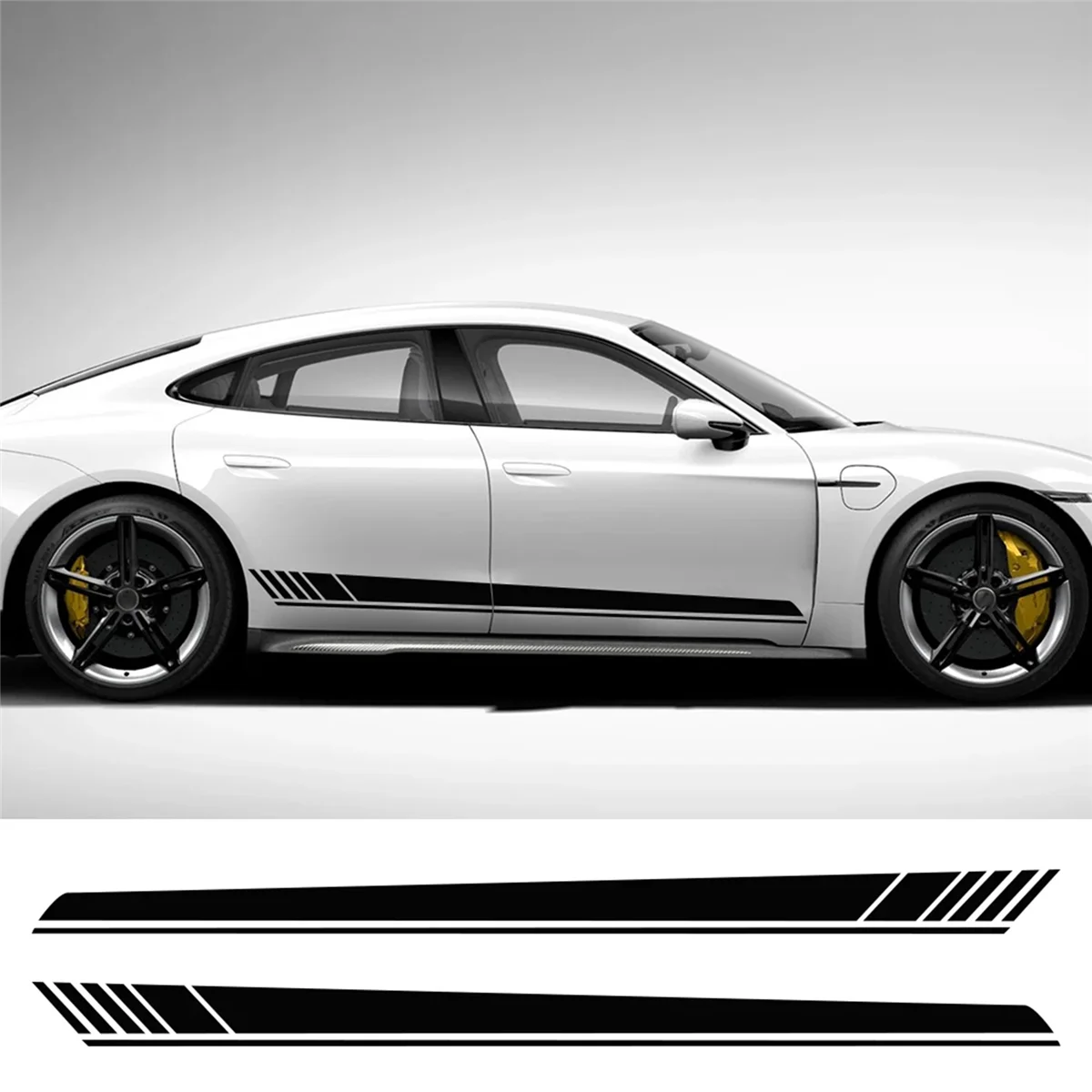 

Виниловые наклейки для тела, спортивные гоночные длинные Amg, универсальные наклейки «сделай сам» для стайлинга автомобиля, полоски для 2 шт. 220x14 см