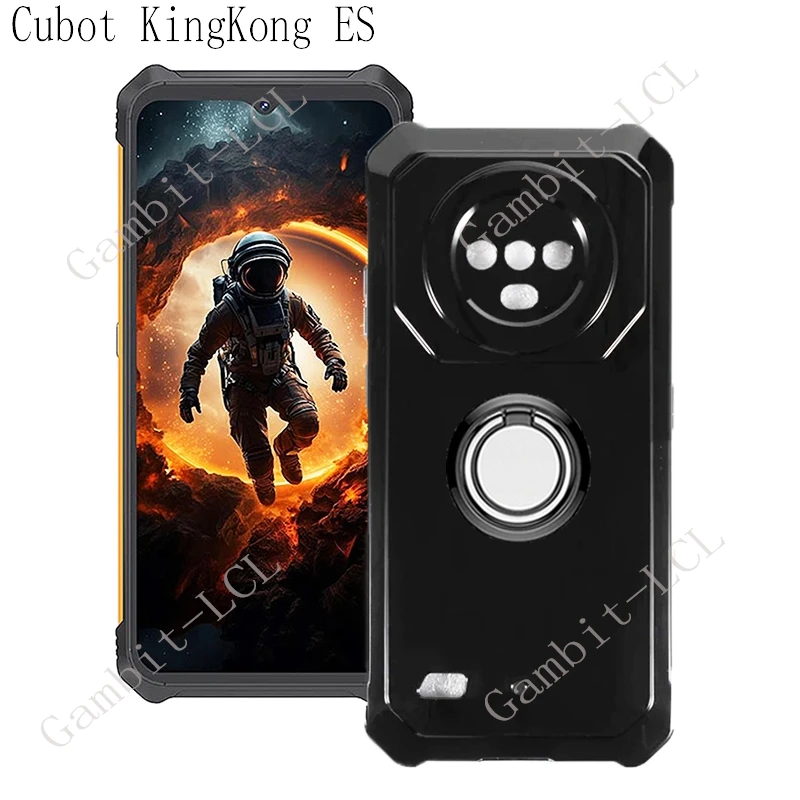 Durable Shockproof Silicone Phone Case with Back Ring Holder