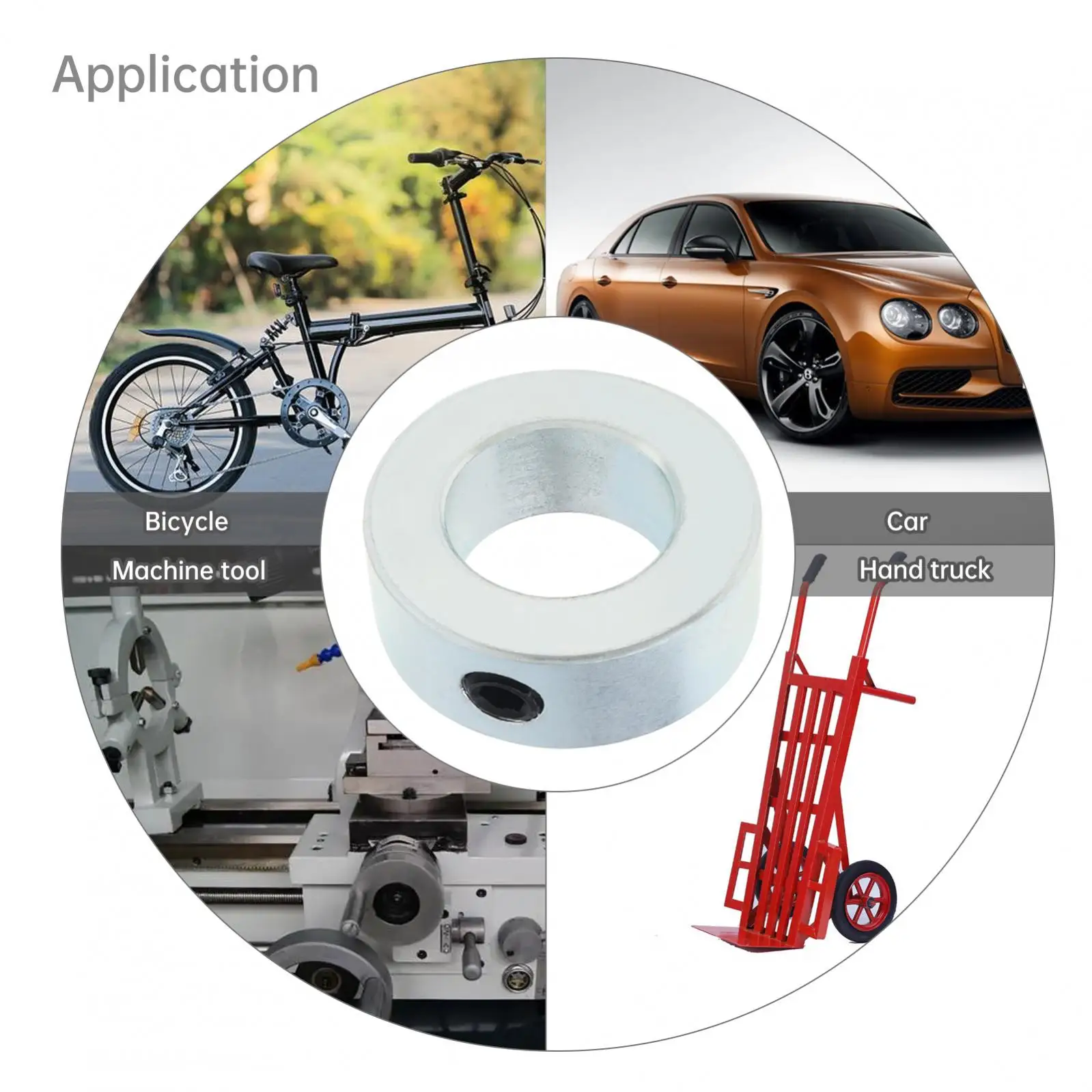 Set 8 Collari Per Albero In Acciaio Zincato - Foro 3/8" Per Trasmissioni E Meccanica - Foto 11