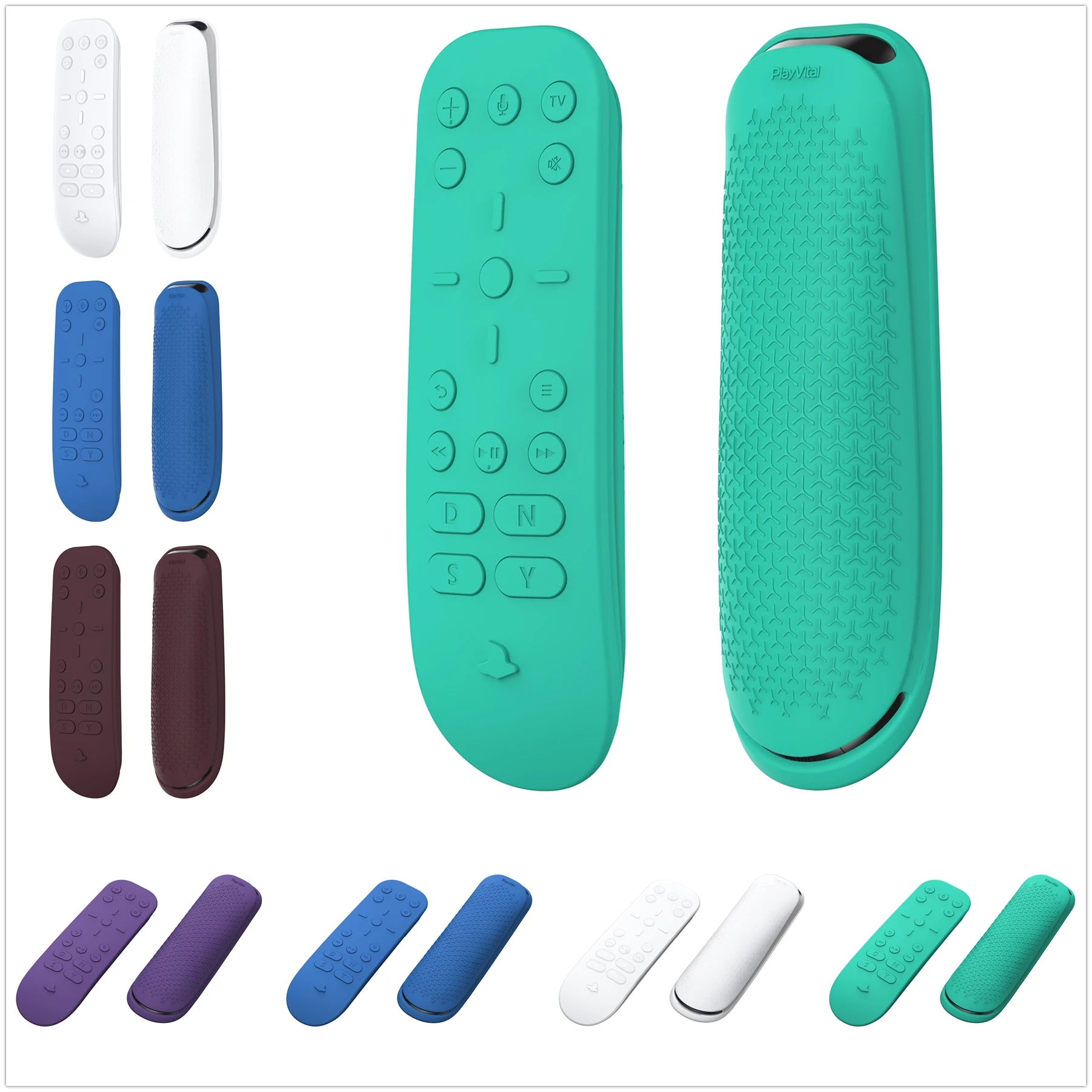 

PlayVital Silicone Protective Case, Ergonomic Design Full Body Protector Skin for ps5 Media Remote Control