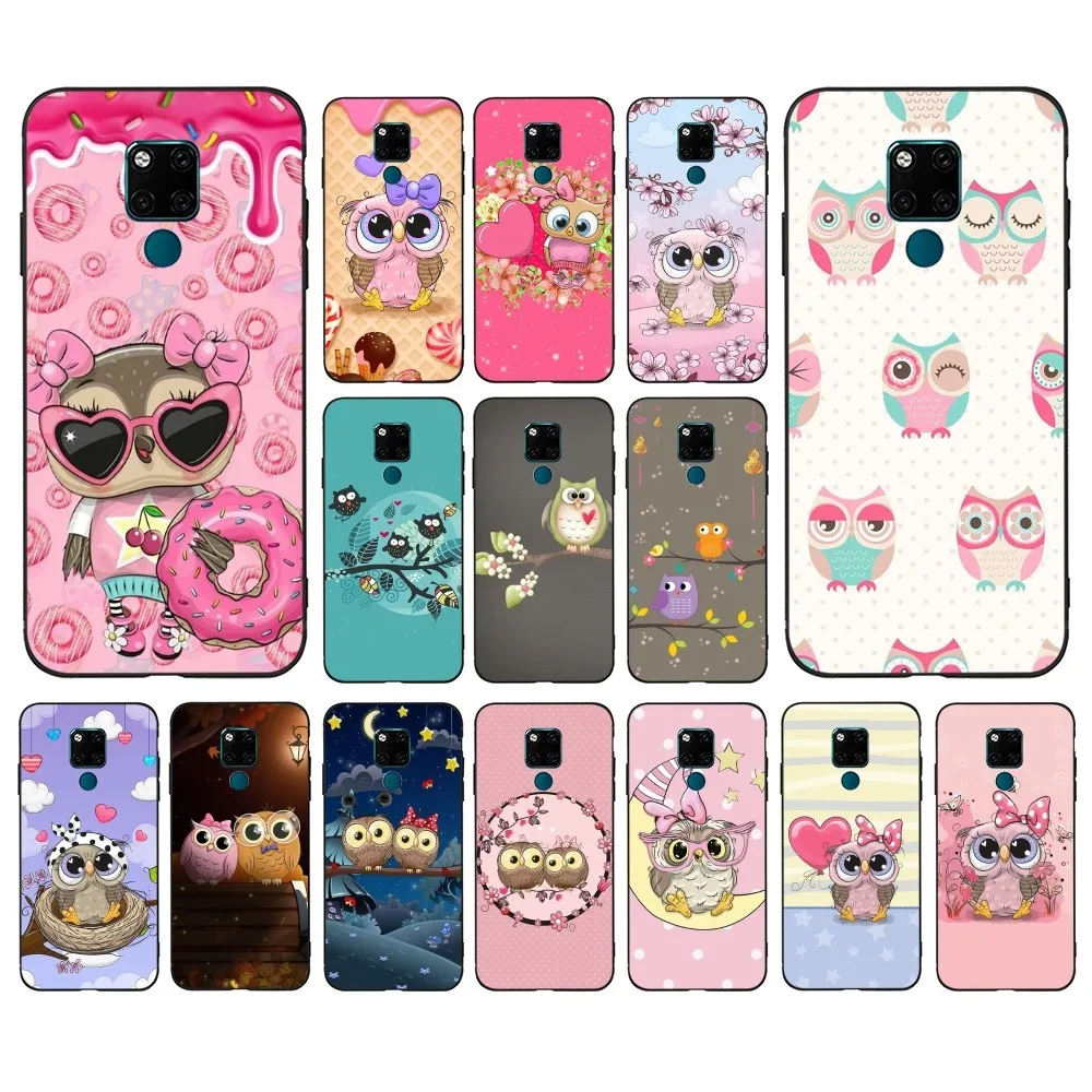 

Owl Cartoon Cute Phone Case For Huawei Mate 10 20 30 40 50 lite pro Nova 3 3i 5 6 SE 7 pro 7SE