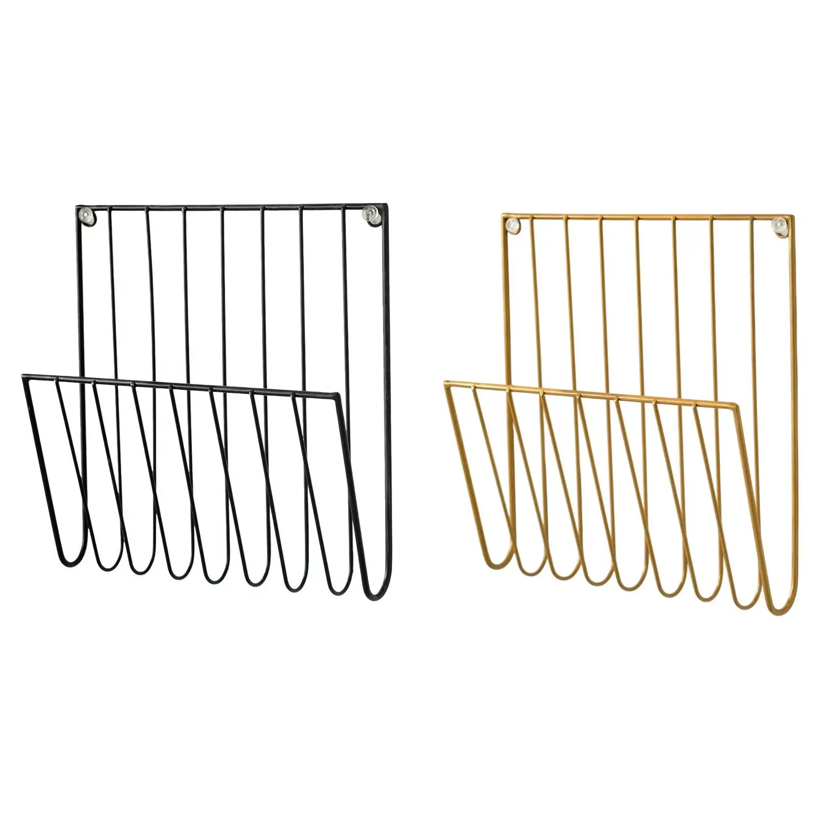 Magazine Rack Versatile Iron Decoration Office Home Hanging Wall File Holder Storage for Documents Books Magazines Papers files