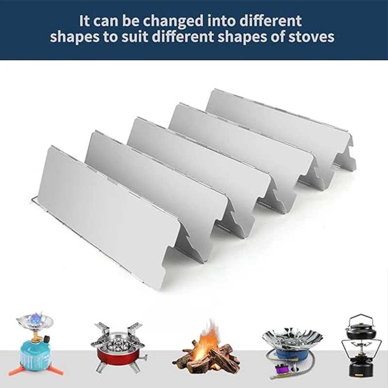 Foldable Oil Splatter Guard Gas Stove Wind Shield Camping Stove Windscreen for Outdoor Camping Gas Oil Splash Guard