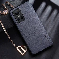 Retro Business PU Leather Phone Case - Elegant Design for Realme GT Neo 3T (Grey)