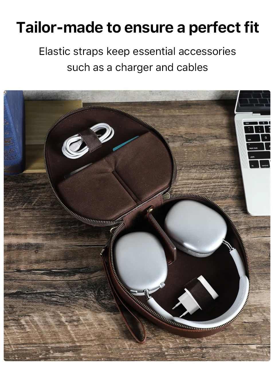 Genuine Leather Case for Apple AirPods Max SONY WH1000 XM4 Headphone Travel Carrying Case Protective Cover Portable Storage Box