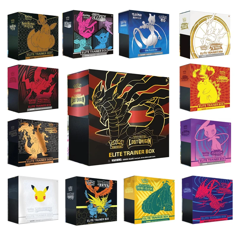 

Аниме Покемон Ptcg версия для США английская карта Etb Элитная коробка Giratina Charizard Pikachu подарок на день рождения Аниме фильмы периферийные