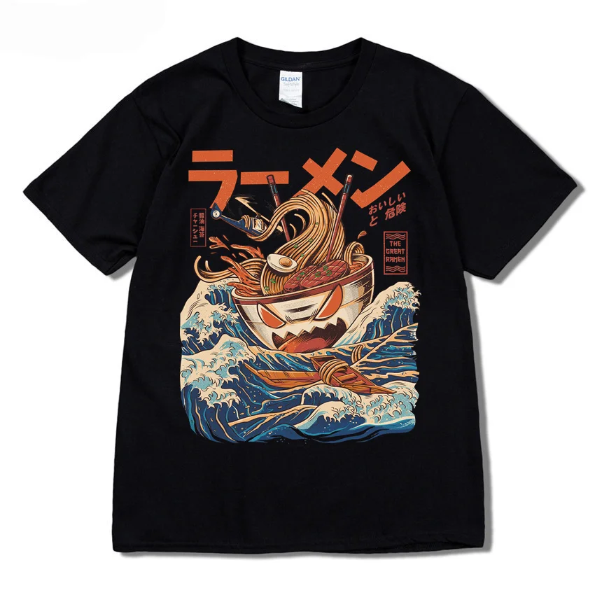 

Japanese Harajuku T Shirts Ramen off Kanagawa men tshirts drop shipping 3d Print Short Sleeve T-shirt Streetwear Hip Hop top tee