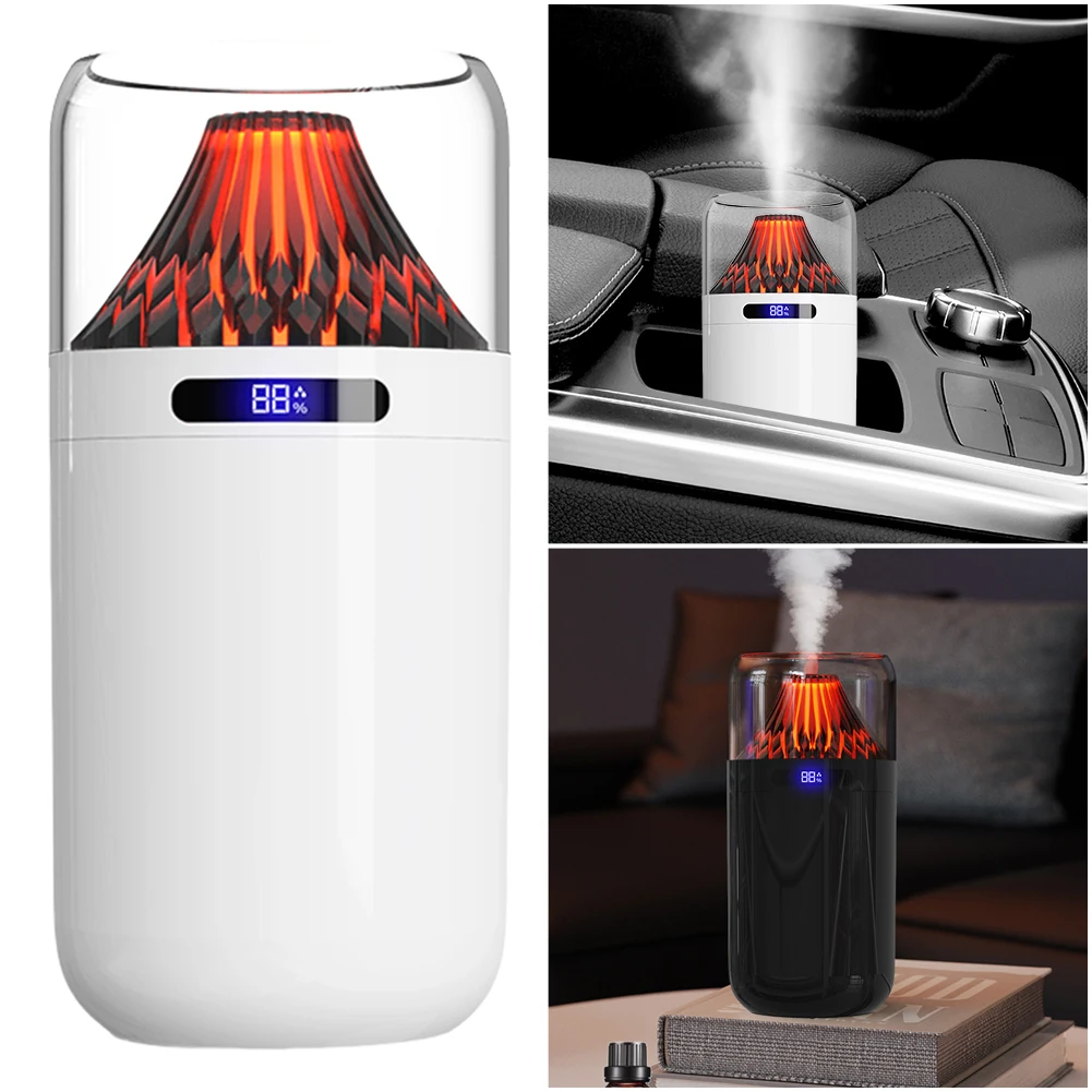 Volcano Air Humidifier with Colorful Night Light Volcano Essential Oil Diffuser Humidifier Diffuser for Car Home Office