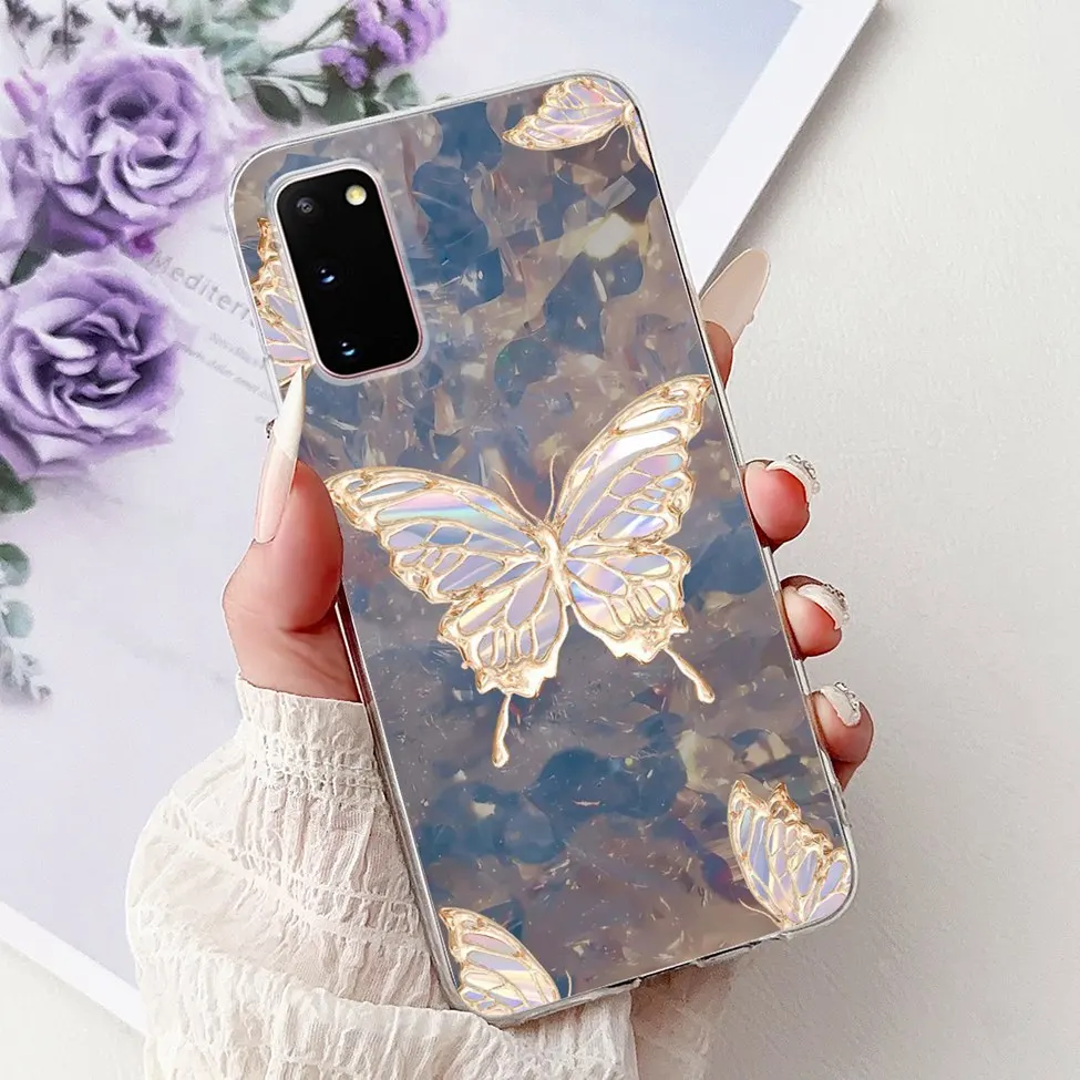 Clear Cute Cat and Fashion Flower Painted Phone Case Cover