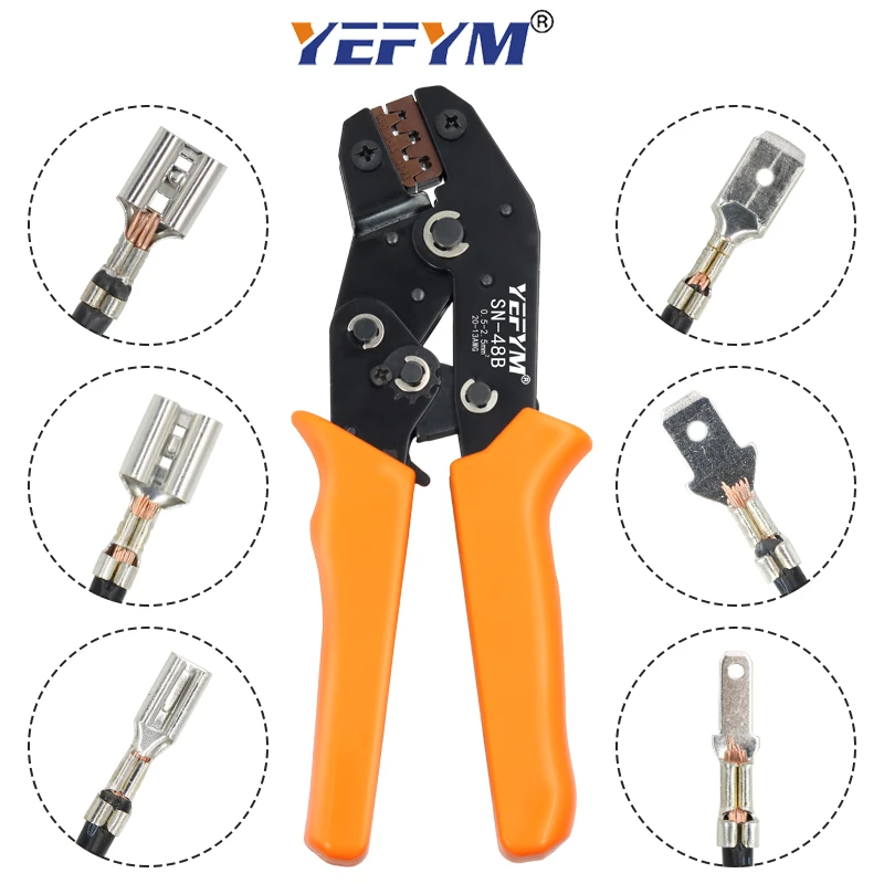 For TAB 2.8 4.8 6.3 Car Terminals SN48B Crimping Pliers 0.52.5mm²/23