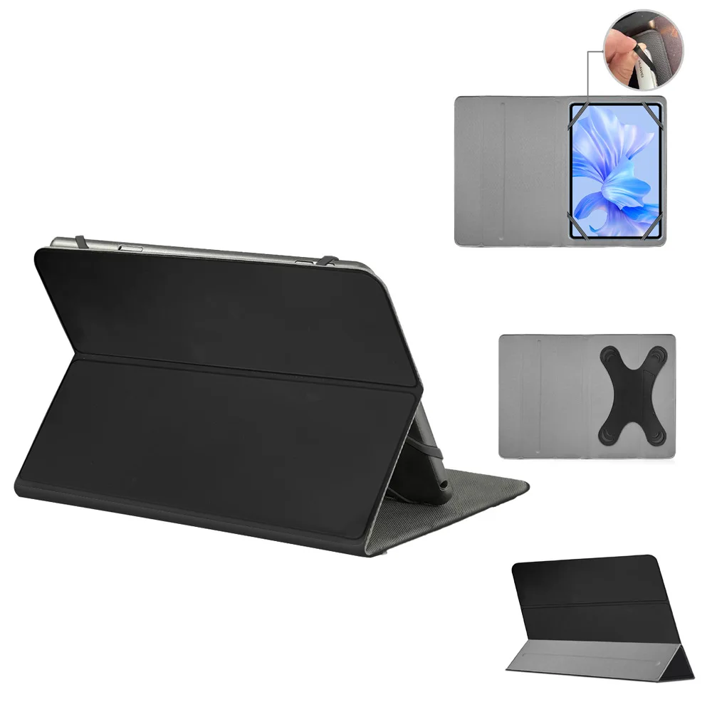 Universal Tablet Protective Leather Case with Triple-Fold Stand