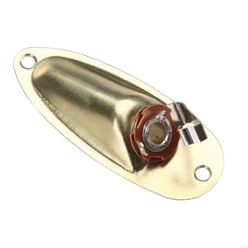 Boat Style 1/4" Guitar Pickup Output Input Chrome Jack Plug Socket Electric Guitars Parts