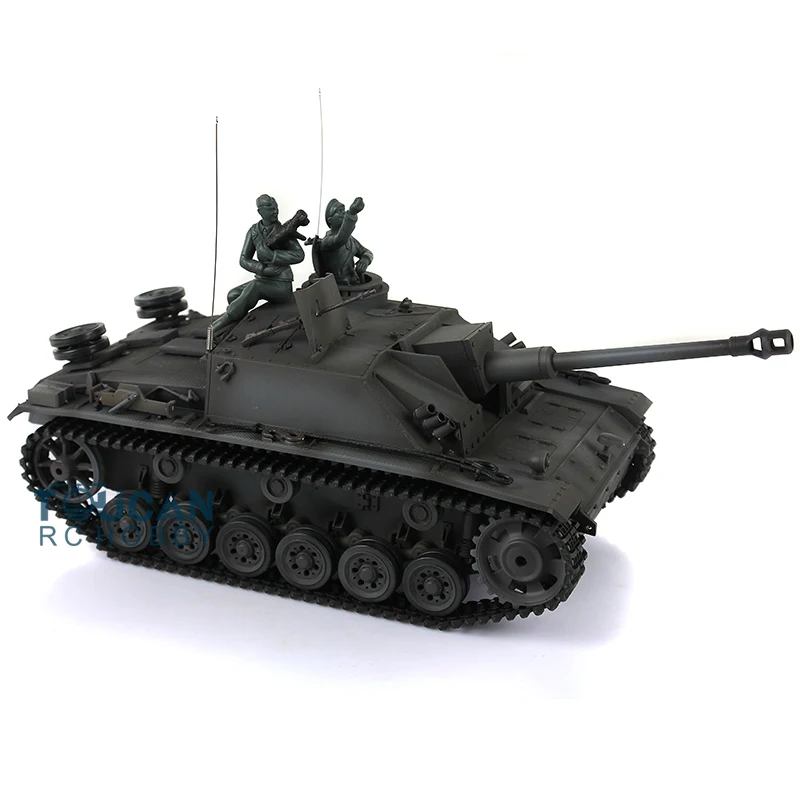 Heng Long 1/16 Gray German Stug III RTR RC Tank Model 3868 Metal Wheels Tracks Panzer Toys for Boys TH08856-SMT4 4
