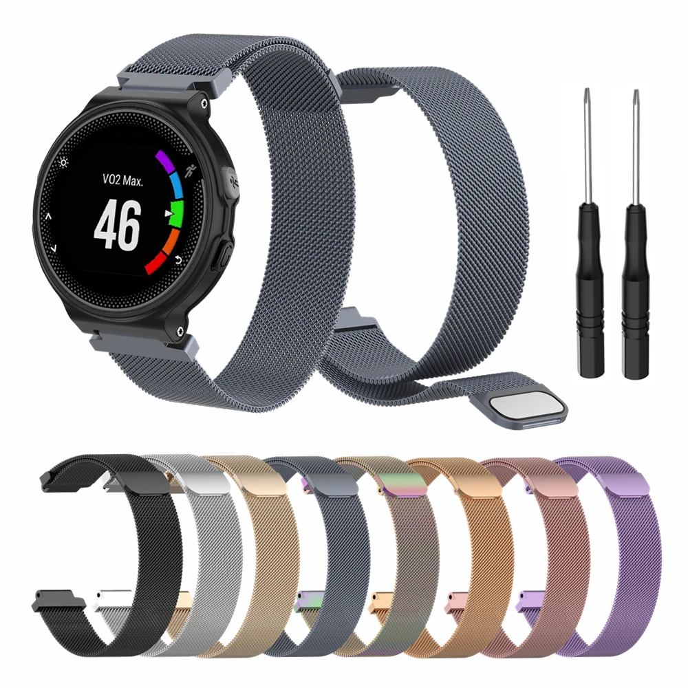 

Сменный металлический браслет из нержавеющей стали для смарт-часов Garmin Forerunner 220 230 235 630 620 735 235
