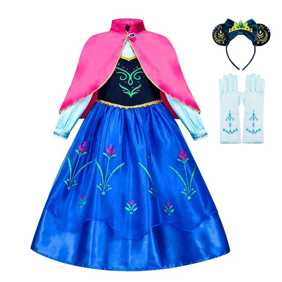 Princess Dress Princess Costume Girl Anna Dress 2 3 4 5 6 8 10 Years