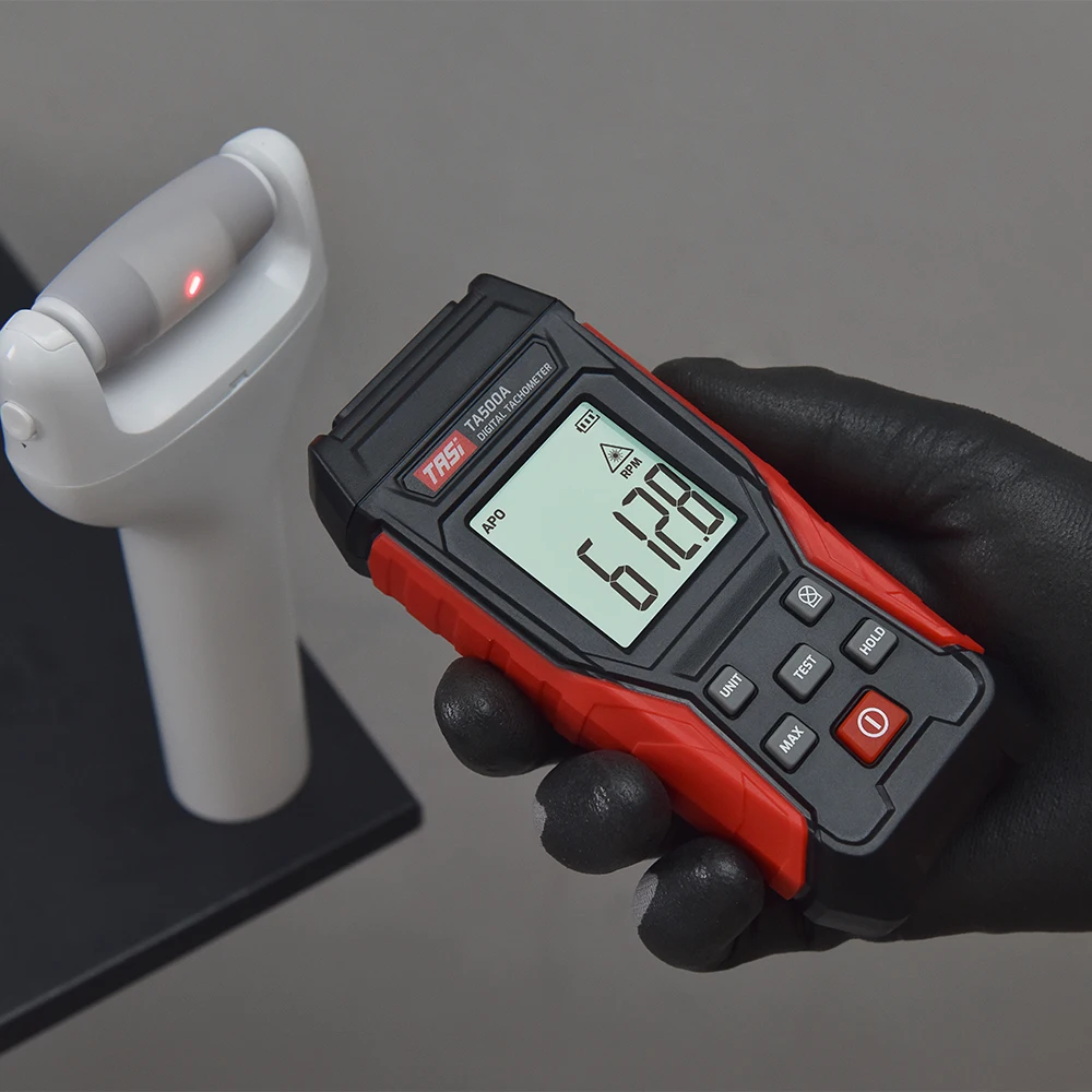 Laser Tachometer TASI Tachometer Non-Contact Mini RPM Tester Meter LCD Display Handheld Digital Tachometer for Motor Wheels Lathe Car Making