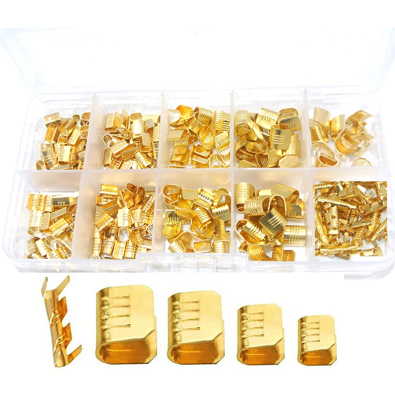 Anel de Cobre Terminais Crimp Kit-não-isolado Sortimento Cabo Fio Spade Elétrica Butt Connector Kit 300pc Dj453 454 u Forma