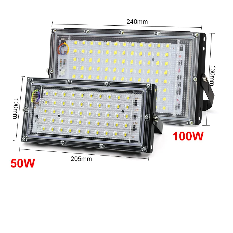 50W 100W LED Floodlight LED Spotlight 220V Grow Light PhytoLamp Streetlight Full Spectrum Lamp 2Pcs For plant growth lamp