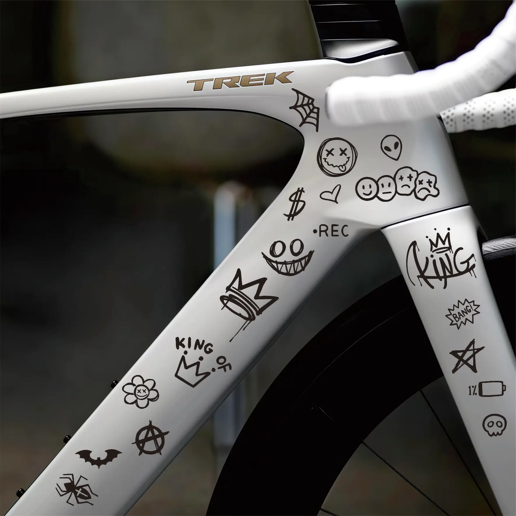 1pc Fahrrad Rahmen Aufkleber Dekorative Reflektierende Wasserdichte Aufkleber für Oberrohr MTB Rennrad Radfahren Zubehör – Detail 6
