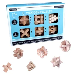 IQ Brain Teaser Kong Lock Lu Ban Lock 3D Wooden Interlocking Burr Puzzles Game Educational Funny Toy For Adults Kids