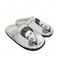 E-Elvis King Hillbilly Cat Home Cotton Custom Slippers Mens Womens Pop Plush Bedroom Keep Warm Shoe Thermal Slipper P-Presley 2