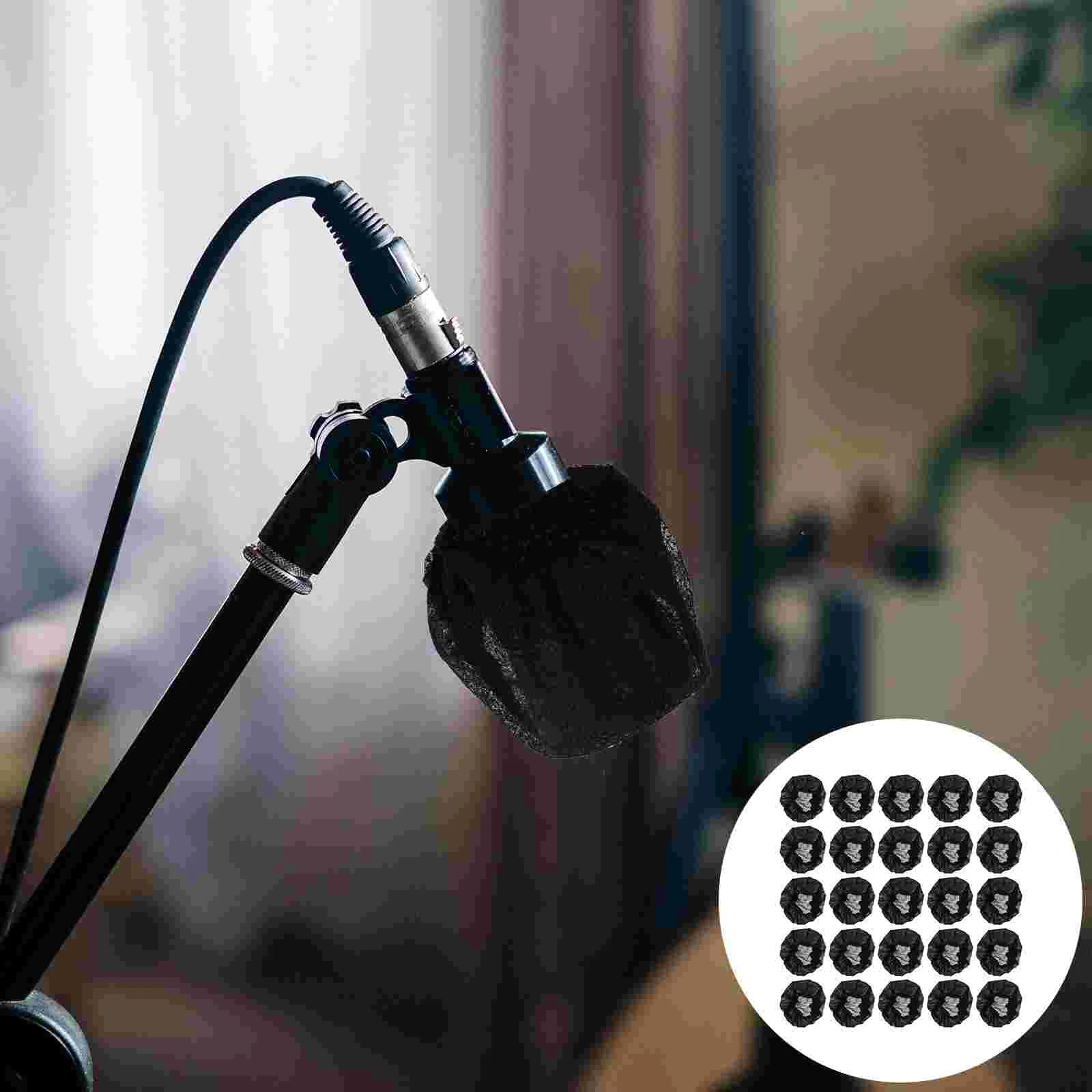 

100Pcs Blowout Proof Mic Cover Non-woven Mic Protector Disposable Mic Sleeve