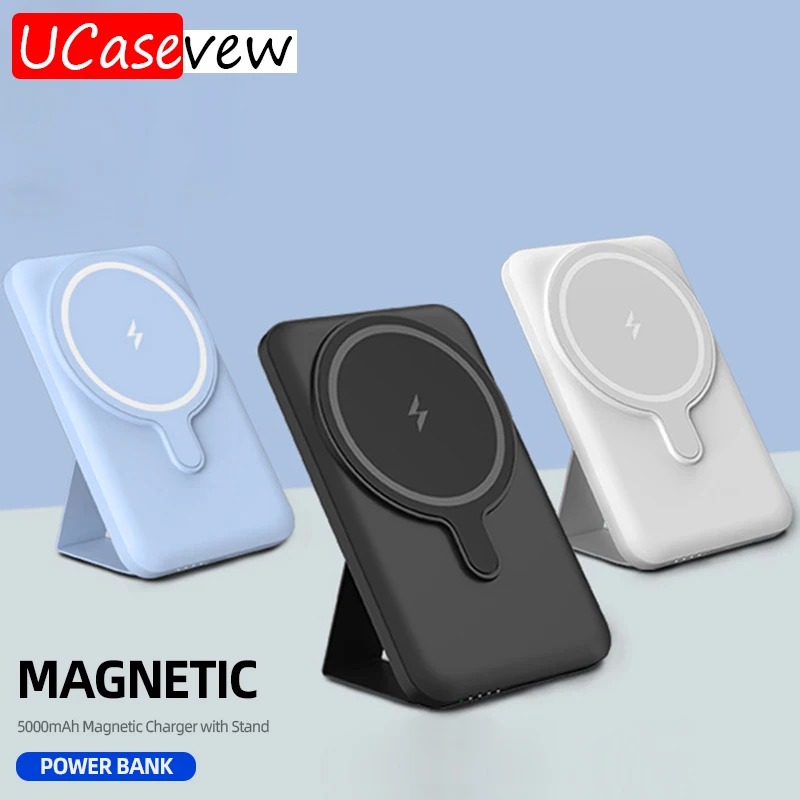 Ricarica Wireless Magnetica Da 10000Mah Per Iphone 13 12 11 Promax Ricarica Rapida Per Iphone 12Pro Power Bank Battery Pack Supporto Pieghevole