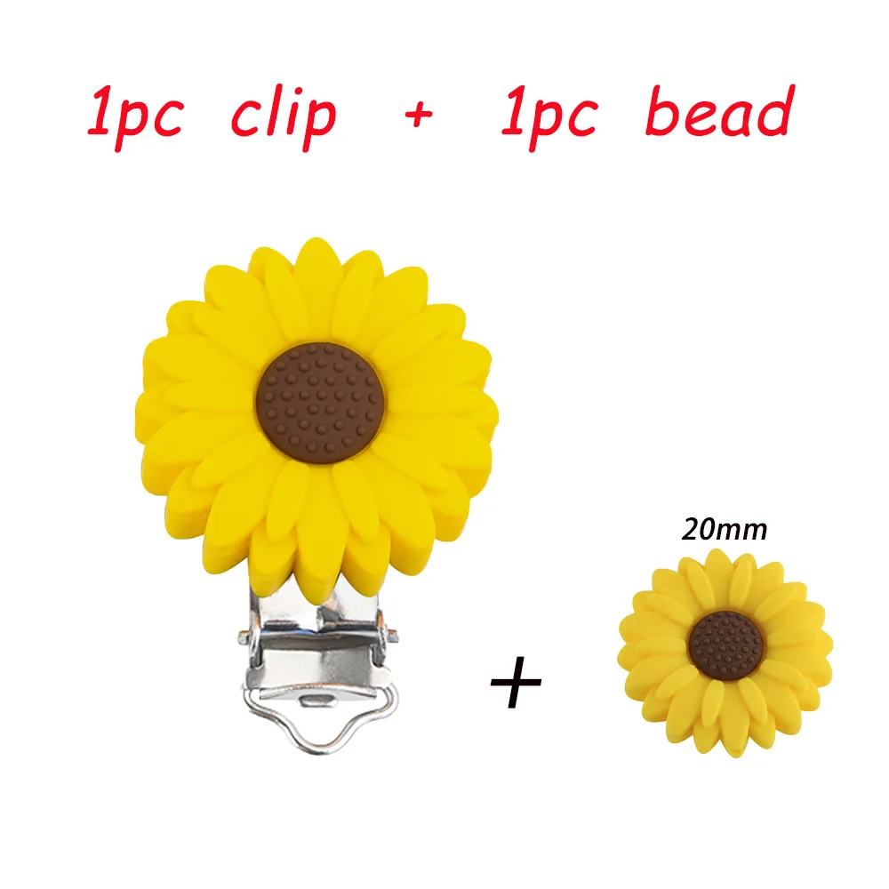 Kovict-Silicone Beads Chupeta Clips, animais dos desenhos animados, Colar de dentição, Food Grade, DIY Cadeia Acessórios, 2pcs por lote