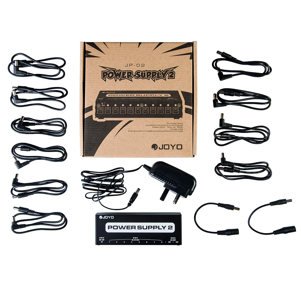 JP-02 Guitar Pedal Power Supply Independent Short-circuit Protection Isolated 10