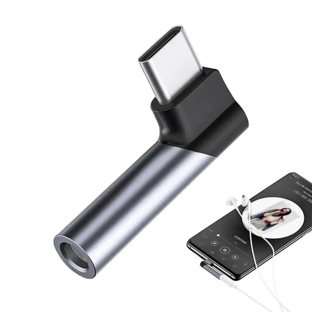 Type-C To 3.5mm Headphone Adapter Usb C Right Angle Earphone Adapter Portable HIFI Wired Headset Type C Converter